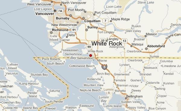 Karte white rock vankūverā