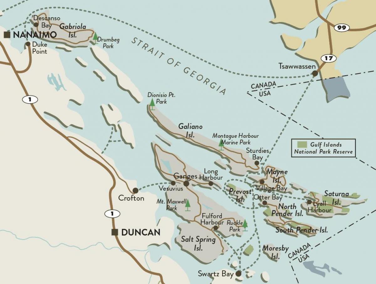 karte vancouver island un persijas līča salām
