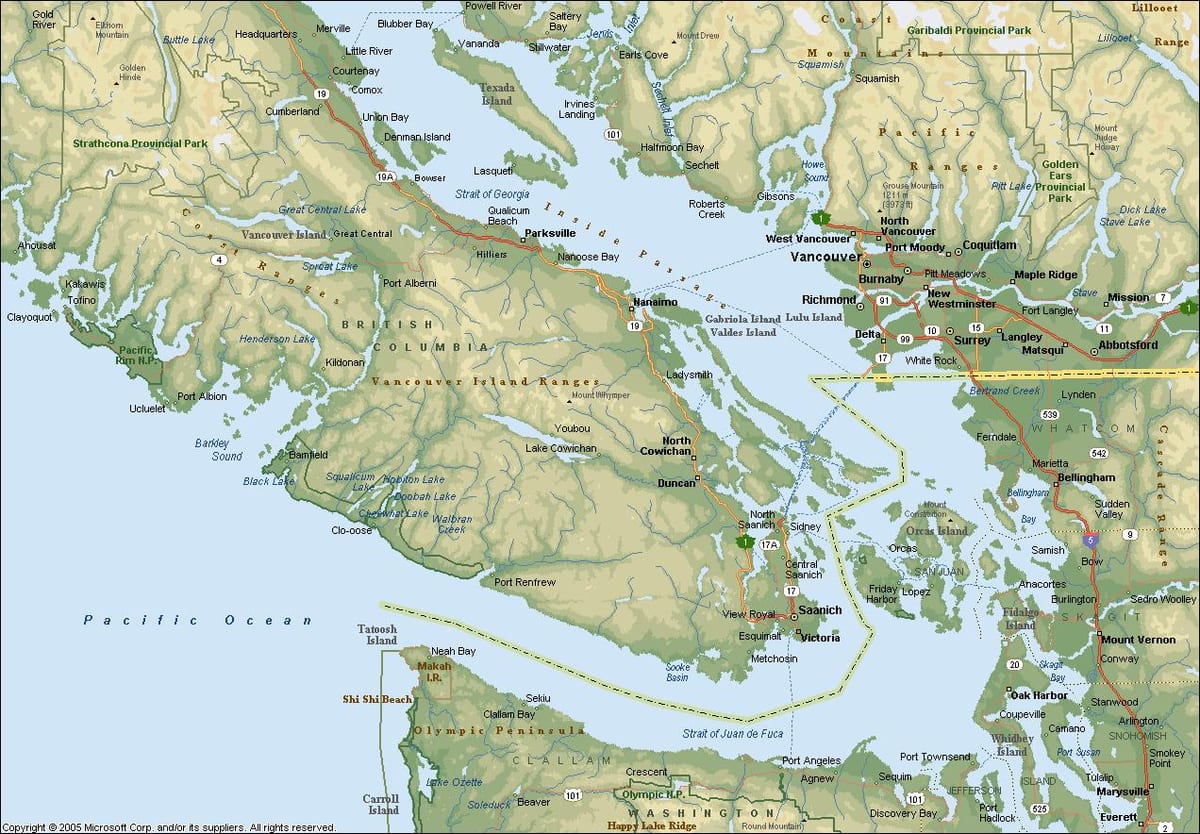 Karte vancouver bc jomā