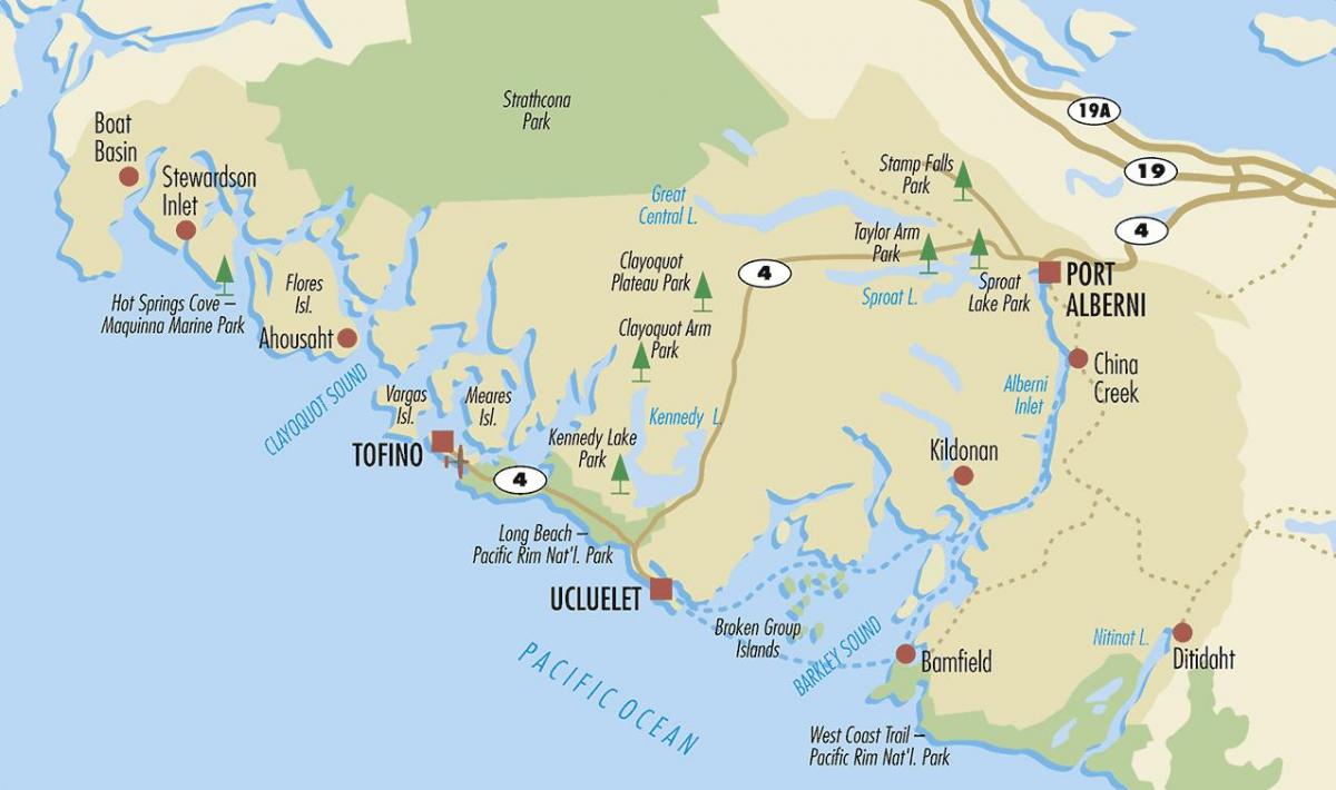 Karte ucluelet vancouver island