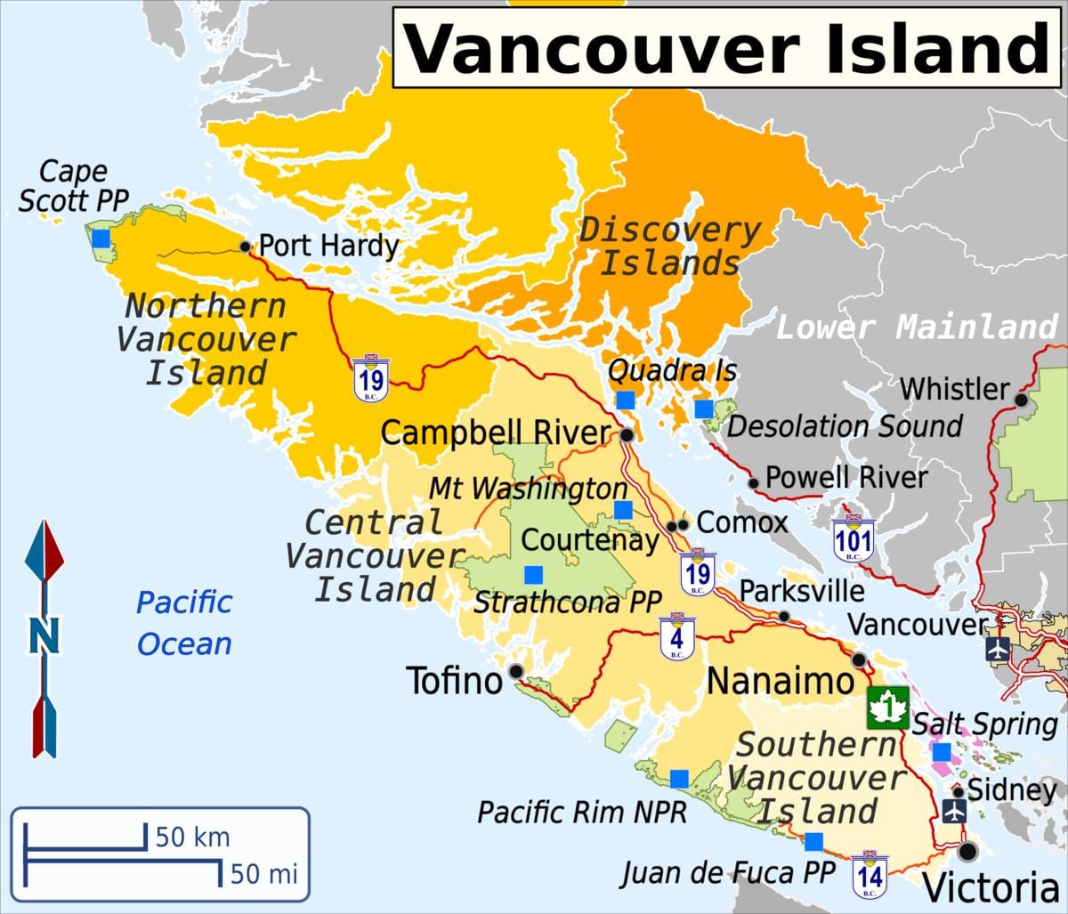 Karte ceļojumu vancouver