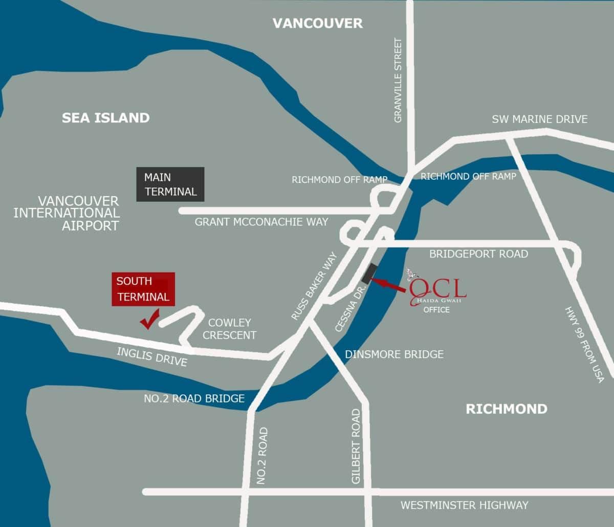 Karte vancouver airport atrašanās vieta