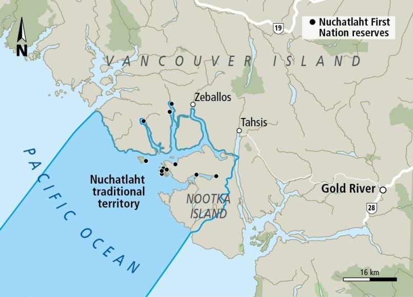 Karte vancouver island pirmās nāciju