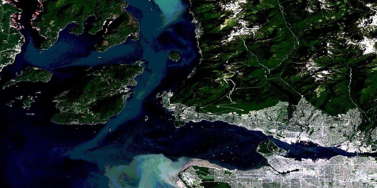 Karte vankūveras satelītu