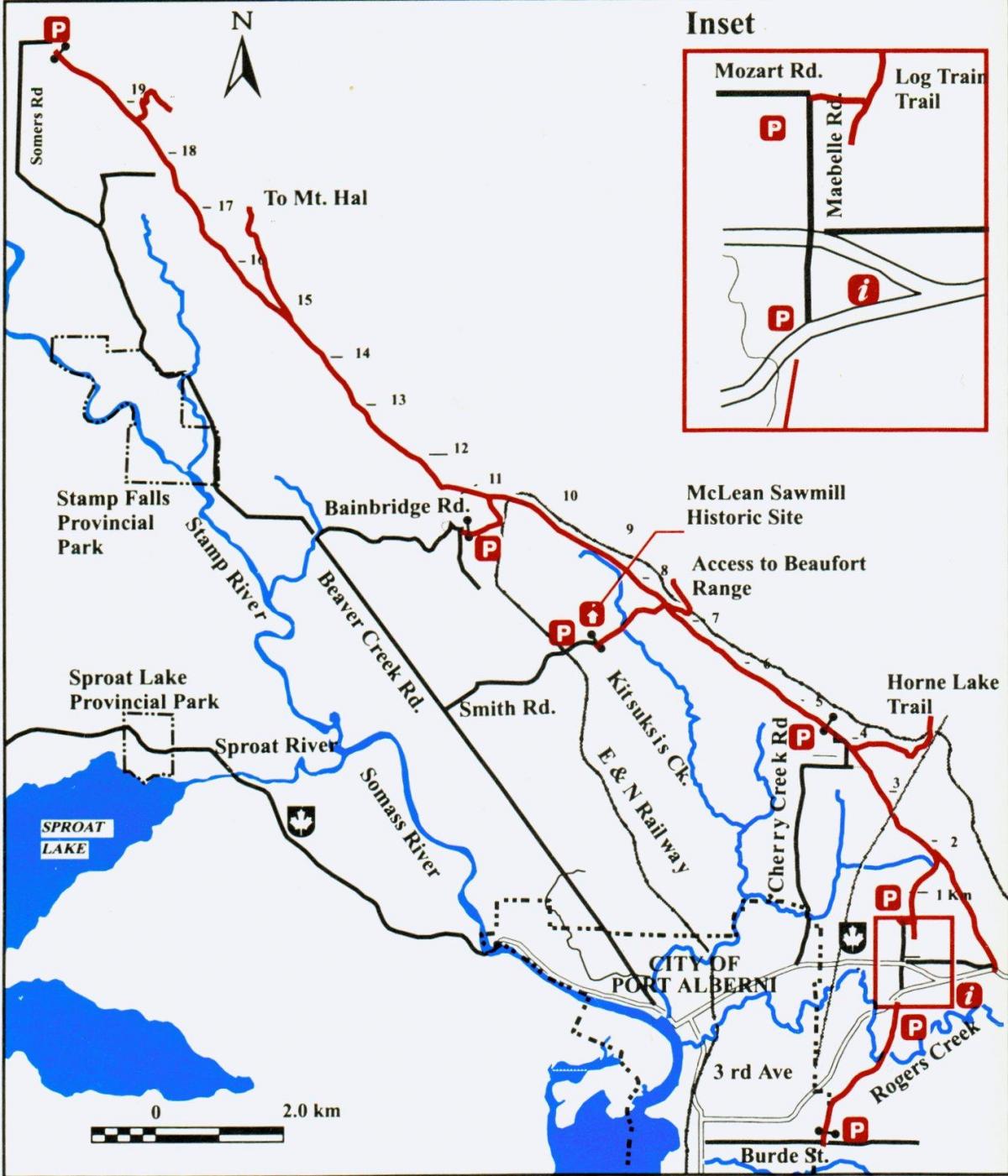 Karte vancouver island dzelzceļa