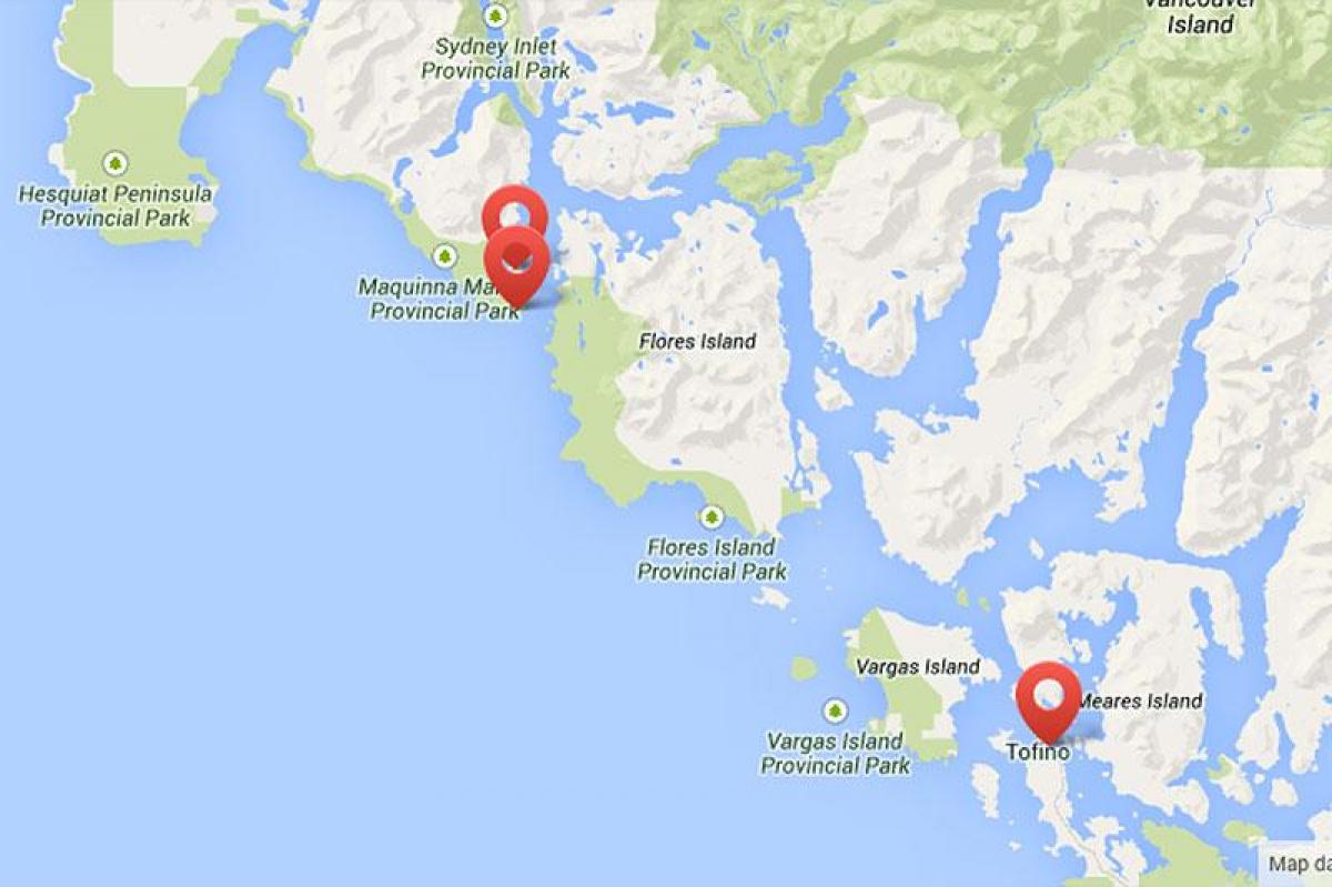 Karte vancouver island hot springs