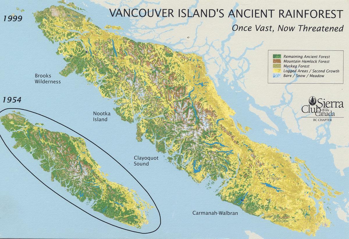 rainforest vankūveras salu kartē