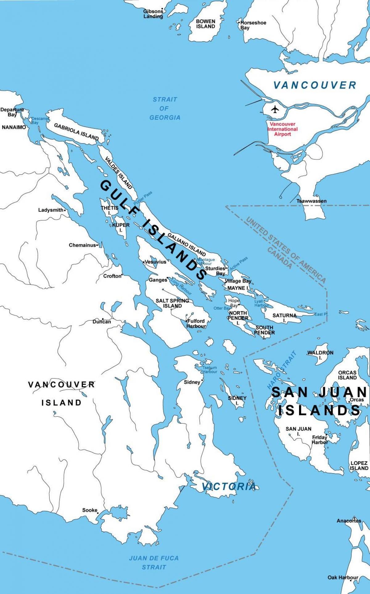 Karte no ziemeļu līča salām 