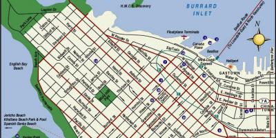Vancouver bc objektiem kartē
