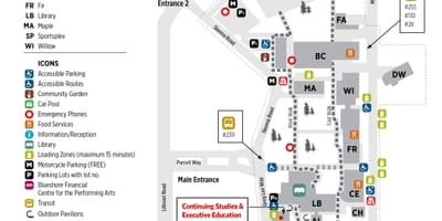 Karte capilano universitāte