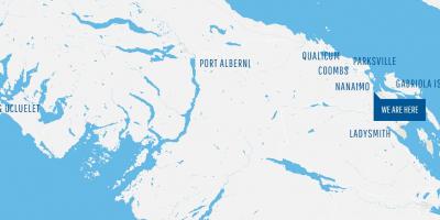 Karte coombs vancouver island 