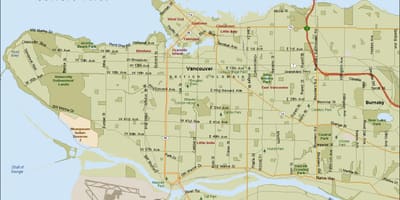 Karte iela vancouver bc, kanāda