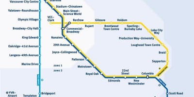 Skytrain tiešsaistes karte