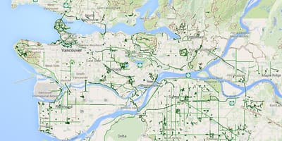 Karte metro vancouver riteņbraukšana