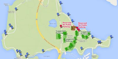 Karte stanley park autostāvvieta