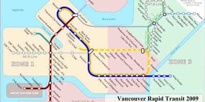 Karte vancouver airport vilcienu