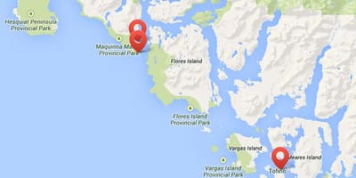 Karte vancouver island hot springs