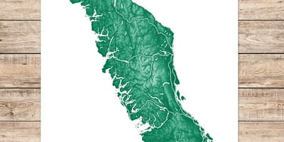 Kartes vankūveras salas māksla