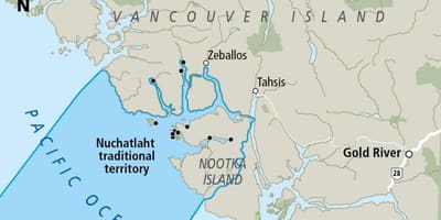 Karte vancouver island pirmās nāciju