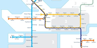 Karte vankūveras tranzīta zona
