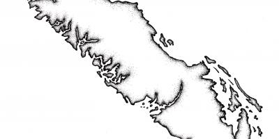 Karte vankūveras salas kontūru