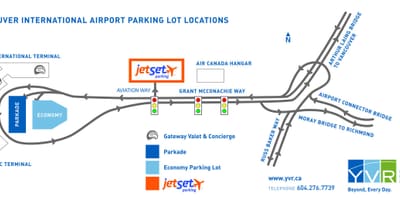 Vancouver airport parking karte